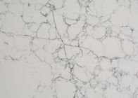 ठोस सतह सफेद क्वार्ट्ज पत्थर खरोंच प्रतिरोध काम के लिए शीर्ष / टेबल टॉप
