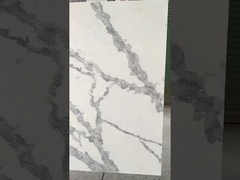 Non Porous Calacatta Quartz Stone Slab For Bench Top Decoration